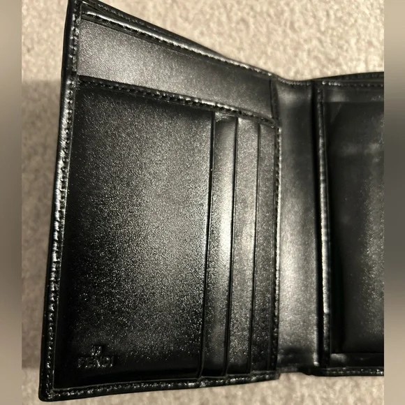 FENDI Y2K Black Zucchino Forever Continental Flap Compact Wallet Purse - Picture 10 of 16